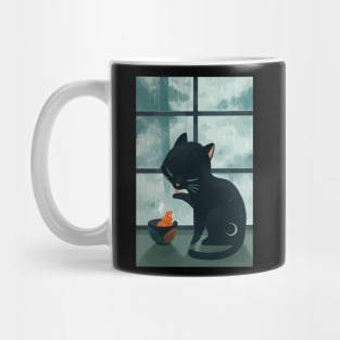 Cat and Rain Mug